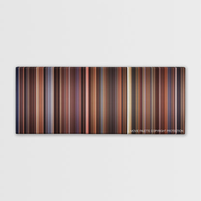Bicentennial Man color palette canvas print: thousands of thin vertical stripes of color