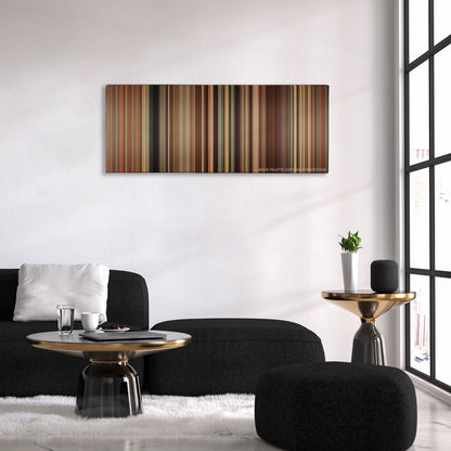 The Help color palette canvas above a black sofa with a gold-topped table