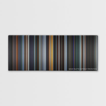 Miami Vice color palette canvas print: thousands of thin vertical stripes of color