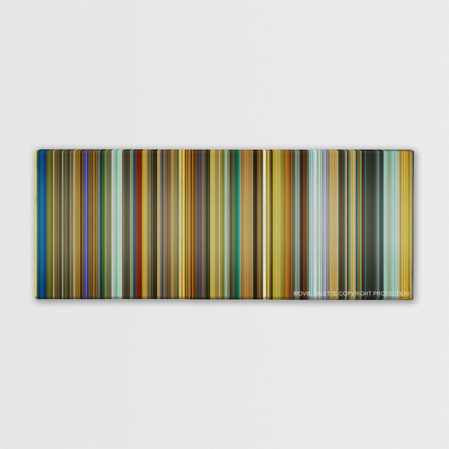 The Theory of Everything color palette canvas print: thousands of thin vertical stripes of color