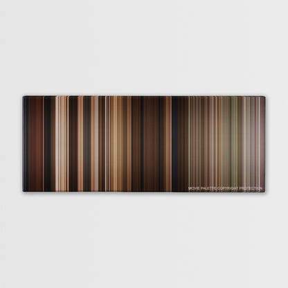 Back to the Future Part III color palette canvas print: thousands of thin vertical stripes of color