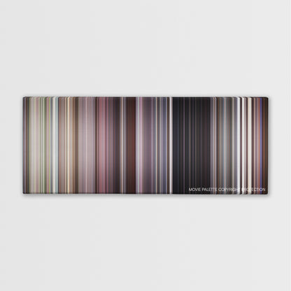 The Whole Nine Yards color palette canvas print: thousands of thin vertical stripes of color