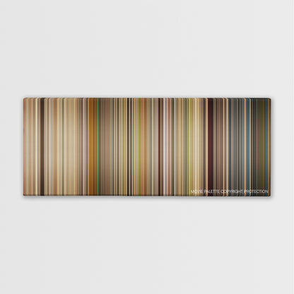 Premium Rush color palette canvas print: thousands of thin vertical stripes of color