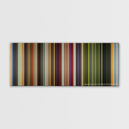 Monsters University color palette canvas print: thousands of thin vertical stripes of color