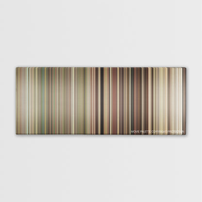 Death at a Funeral color palette canvas print: thousands of thin vertical stripes of color