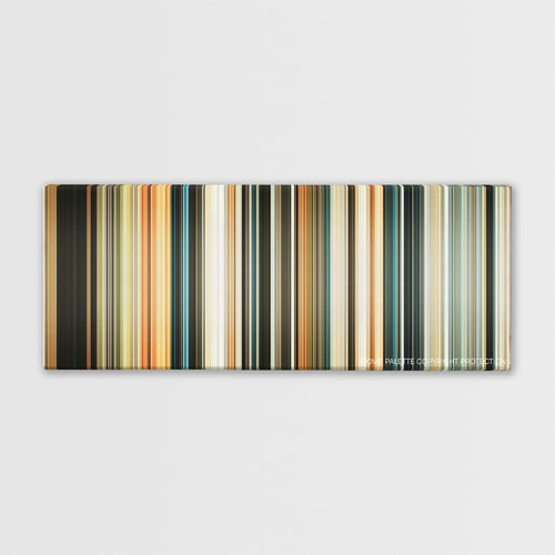 Allegiant color palette canvas print: thousands of thin vertical stripes of color