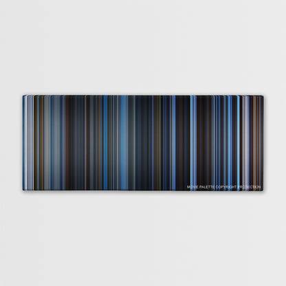 The Day After Tomorrow color palette canvas print: thousands of thin vertical stripes of color