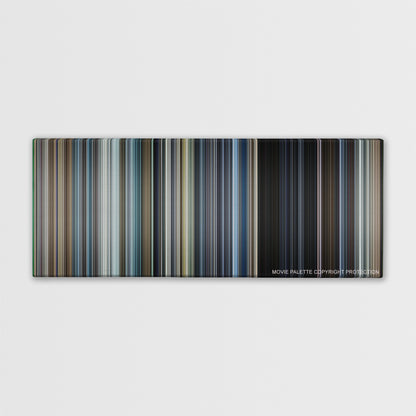 War of the Worlds color palette canvas print: thousands of thin vertical stripes of color