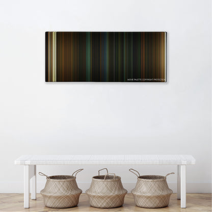 Ready or Not color palette canvas above a white bench with three woven baskets