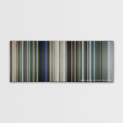 Elysium color palette canvas print: thousands of thin vertical stripes of color