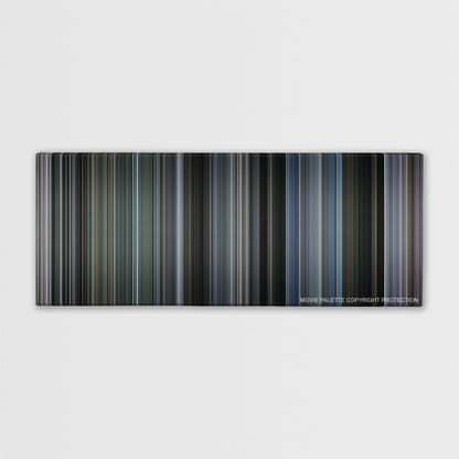Mystic River color palette canvas print: thousands of thin vertical stripes of color