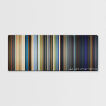 Homefront color palette canvas print: thousands of thin vertical stripes of color