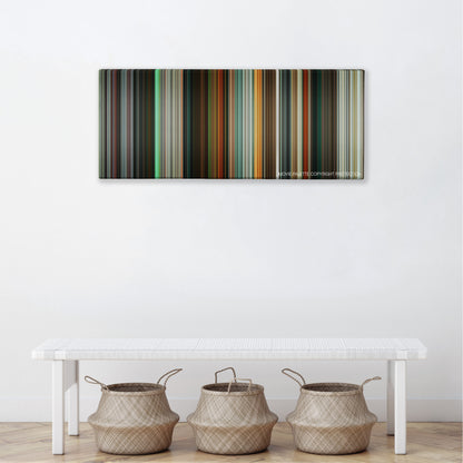 Ghost Rider: Spirit of Vengeance color palette canvas above a white bench with three woven baskets