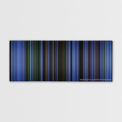 Saw color palette canvas print: thousands of thin vertical stripes of color