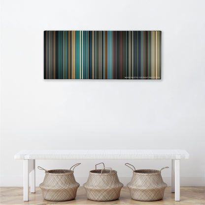 G.I. Joe: Retaliation color palette canvas above a white bench with three woven baskets