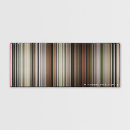 Borat Subsequent Moviefilm color palette canvas print: thousands of thin vertical stripes of color
