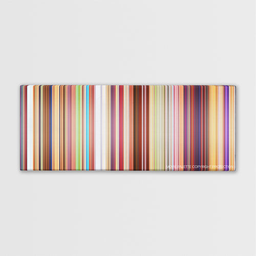 The Boss Baby color palette canvas print: thousands of thin vertical stripes of color