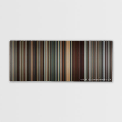 The Irishman color palette canvas print: thousands of thin vertical stripes of color