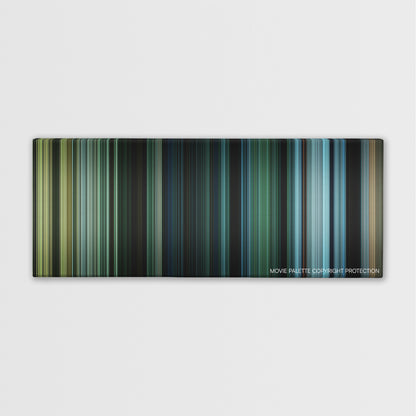 Triple Frontier color palette canvas print: thousands of thin vertical stripes of color