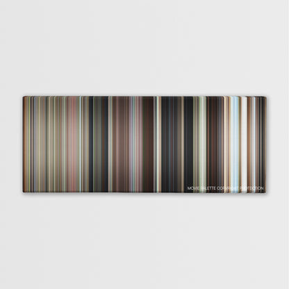 Wild Things color palette canvas print: thousands of thin vertical stripes of color