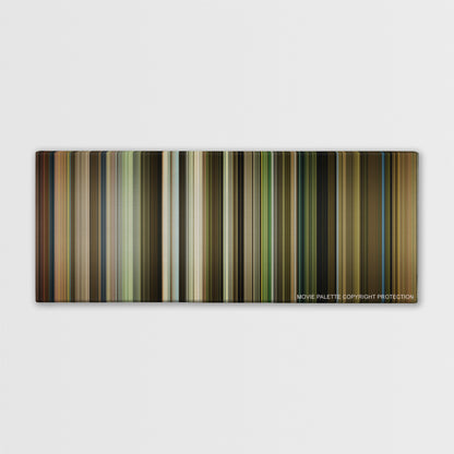 Green Book color palette canvas print: thousands of thin vertical stripes of color