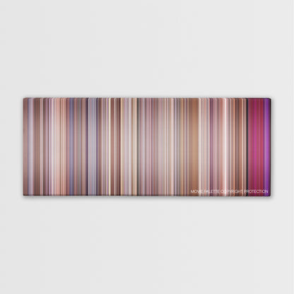 Rat Race color palette canvas print: thousands of thin vertical stripes of color