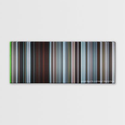 The Jacket color palette canvas print: thousands of thin vertical stripes of color