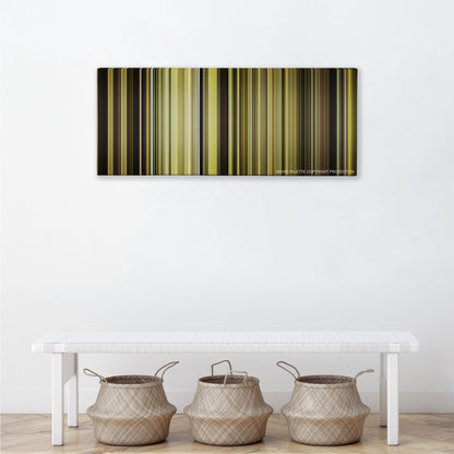 Enemy color palette canvas above a white bench with three woven baskets