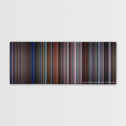 Mission: Impossible color palette canvas print: thousands of thin vertical stripes of color