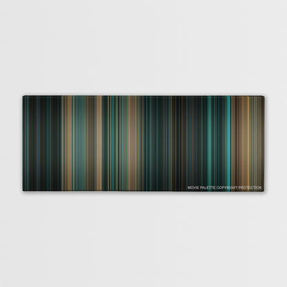 Live Free or Die Hard color palette canvas print: thousands of thin vertical stripes of color