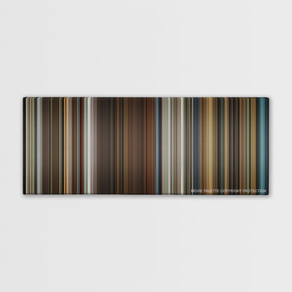 In Bruges color palette canvas print: thousands of thin vertical stripes of color