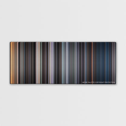 The Exorcist color palette canvas print: thousands of thin vertical stripes of color