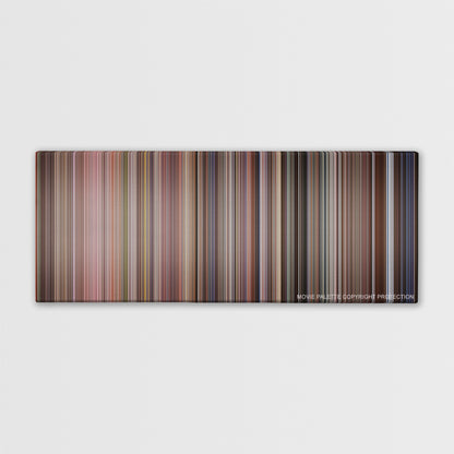 Die Hard with a Vengeance color palette canvas print: thousands of thin vertical stripes of color