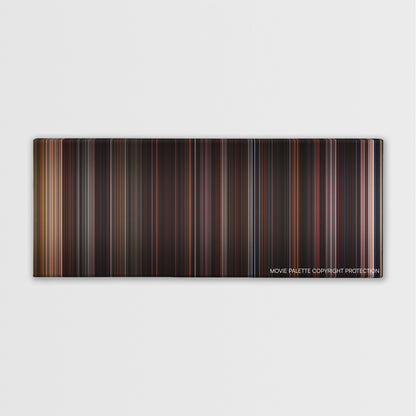 Red Riding Hood color palette canvas print: thousands of thin vertical stripes of color