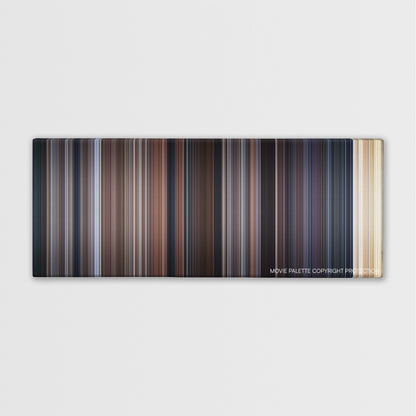 Entrapment color palette canvas print: thousands of thin vertical stripes of color