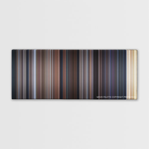 Entrapment color palette canvas print: thousands of thin vertical stripes of color