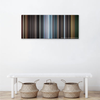 REC color palette canvas above a white bench with three woven baskets