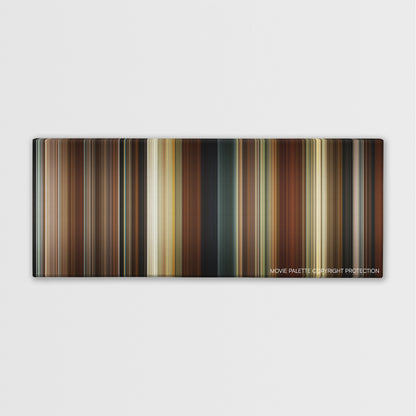 Seeking a Friend for the End of the World color palette canvas print: thousands of thin vertical stripes of color