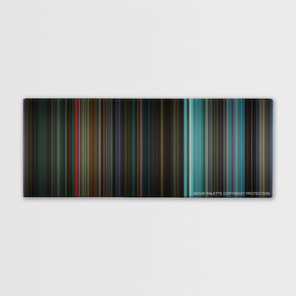 John Wick: Chapter 2 color palette canvas print: thousands of thin vertical stripes of color