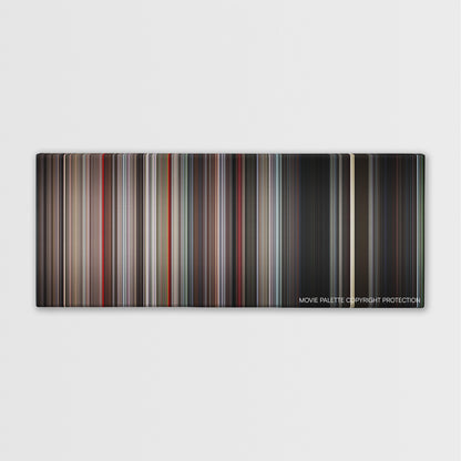 The Omen color palette canvas print: thousands of thin vertical stripes of color