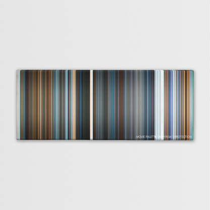 What Happened to Monday color palette canvas print: thousands of thin vertical stripes of color