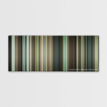 Out of the Furnace color palette canvas print: thousands of thin vertical stripes of color