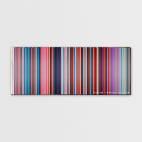 Despicable Me 2 movie barcode canvas print, the whole film as stripes of color