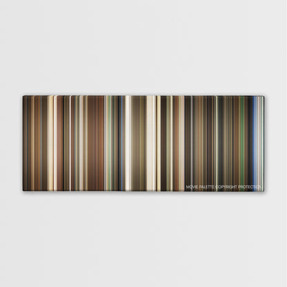 Pirate Radio color palette canvas print: thousands of thin vertical stripes of color