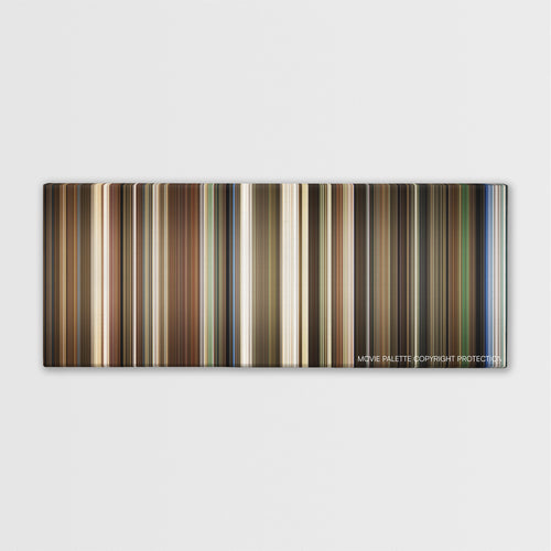 Pirate Radio color palette canvas print: thousands of thin vertical stripes of color