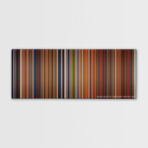 Ocean's Thirteen color palette canvas print: thousands of thin vertical stripes of color