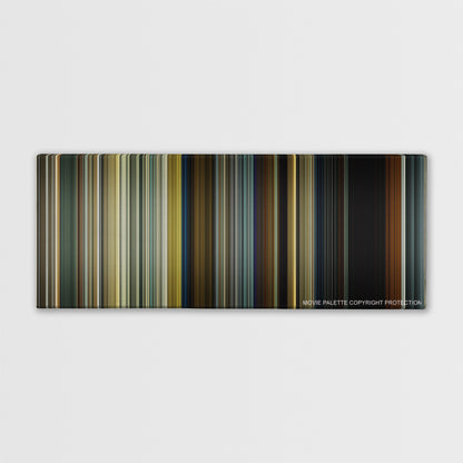 Sicario color palette canvas print: thousands of thin vertical stripes of color
