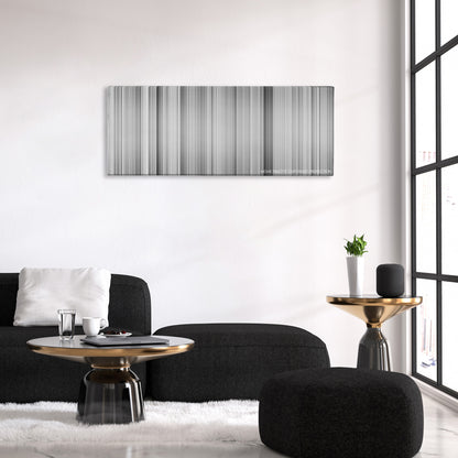 Mr. Smith Goes to Washington color palette canvas above a black sofa with a gold-topped table