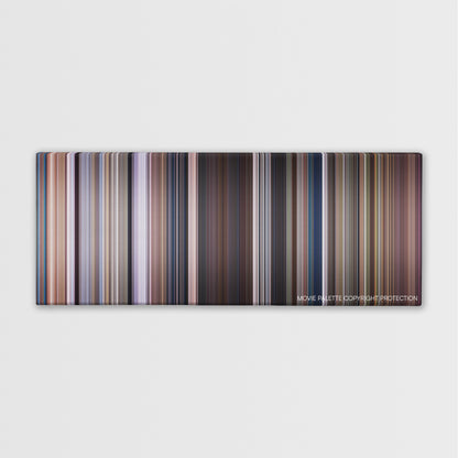 Men of Honor color palette canvas print: thousands of thin vertical stripes of color