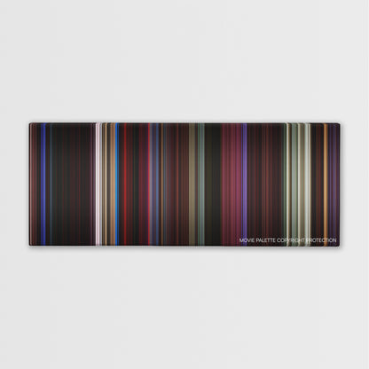 Only God Forgives color palette canvas print: thousands of thin vertical stripes of color